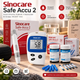 Глюкометр Sinocare Safe Accu 2 з пам’яттю на 200 вимірювань, 50 тест-смужок та 50 ланцетів - зображення 1
