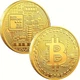 Сувенирная монета Биткоин BTC металлическая золотистая в защитном футляре 4 см - изображение 2