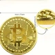 Сувенирная монета Биткоин BTC металлическая золотистая в защитном футляре 4 см - изображение 3