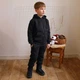 Теплий дитячий спортивний костюм на флісі толстовка зі змійкою та штани 104-110 см чорний SK3-Trynytka-Black-30 Ladan - зображення 2