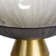 Фруктовница стеклянная "Gold & Grey" 24 см на золотой ножке Yiwu HP-34-118 - изображение 5