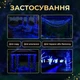 Гірлянда Нитка вулична 50 м 500 LED на сонячній батареї IP65, Світлодіодна новорічна гірлянда на чорному проводі без підключення до мережі для дерев, саду, тераси, балкона та альтанки, Синій - зображення 5