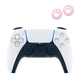 Набір Геймпад Бездротовий Sony PlayStation 5 DualSense White + Накладки на Стіки RMC Cat Paw 4 3 2 1 Xbox Series One 360 Switch 2 Pink - зображення 1