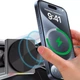 Автоутримувач RGB підсвітка з Регулюванням смартфона на 360 градусів установка вентиляційна решітка з бездротовою зарядкою Proove Magic Neostorm Qi2 15W - зображення 7