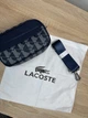 Чоловіча барсетка Lacoste прямокутна сумка Лакоста темно синя ART064 - зображення 6