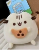 Плюшевий Брелок-іграшка Кіт Пушин з печивом у лапках (Pusheen з печивом), 10 см - изображение 2