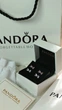 Серебряные серьги Pandora "Искрящийся бант"+ подарочная упаковка - изображение 4
