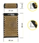 Килимок акупунктурний з валиком Cornix Classic Mat Аплікатор Кузнєцова XR-0494 Black/Gold - зображення 5