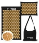Килимок акупунктурний з подушкою Cornix Premium Mat Аплікатор Кузнєцова XR-0562 Black/Gold - зображення 1