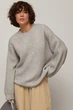 Удлиненный вязаный джемпер oversize цвет серый размер ONE SIZE FL_003576 - изображение 1