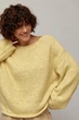 Мохеровый джемпер oversize с широкой горловиной цвет кремовый размер ONE SIZE FL_003577 - изображение 1