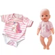 Одежда для куклы Беби Борн / Baby Born 40 - 43 см боди с единорогом розовый 8621 - изображение 1