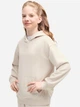 Подростковое худи для девочки Puma Essentials Centered Cat Logo Relaxe 69297382 146-152 см Бежевое (4070033393598) - изображение 1