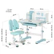 Комплект меблів Mealux BD-28 Panda Стіл + стільчик + полиця Blue (BD-28 BL) - зображення 4