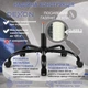 Геймерское кресло DEXON AURA RD-6072 с подставкой для ног, из велюра, металлическая крестовина, Синий - изображение 6