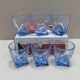 Набір чарок Quadro 6 шт 50 мл Color Yujing GlassWare 3139-1/1745/002-2017 блакитні - зображення 1