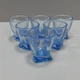 Набір чарок Quadro 6 шт 50 мл Color Yujing GlassWare 3139-1/1745/002-2017 блакитні - зображення 2