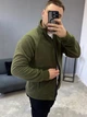Чоловіча зимова кофта на флісі без капюшона утеплена фліска на змійці Smart М Хакі - зображення 6