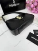 Жіноча сумка YSL Saint Laurent Le 5 à 7 чорна через плече, модна сумочка багет Ів Сен Лоран для дівчини та міста - зображення 2