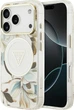 Панель Guess IML Glitter Flowers Triangle MagSafe для Apple iPhone 17 Pro / 18 Pro White (GUHMP18LHFLPEDH) - зображення 1