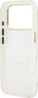 Панель Guess IML Glitter Flowers Triangle MagSafe для Apple iPhone 17 Pro / 18 Pro White (GUHMP18LHFLPEDH) - зображення 7