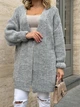 В'язаний жіночий кардиган оверсайз NASTIA, колір Сірий One Size - зображення 5