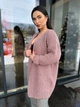 В'язаний жіночий кардиган оверсайз NASTIA, колір Темна пудра розмір One Size - изображение 3