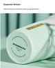 Керамическая кружка Starbucks с трубочкой и крышкой в виде короны, 600 мл, для воды и кофе, мятно-зеленая - изображение 2