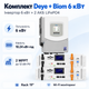 Комплект автономного енергопостачання Deye 6 кВт SUN-6K-SG06LP1-EU-BM2 + Biom Professional BALFP-R512100-UNI 2 шт 5.12 кВт·год - зображення 1