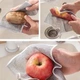 Многоразовая кухонная тряпка-сетка с металлической нитью для чистки сковород и плиты без царапин, Двуслойная металлическая салфетк - изображение 3