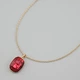 Колье с кристаллами Swarovski 50508 ширина 1.5 мм цвет красный позолота 18К - изображение 2