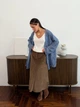 В'язаний жіночий кардиган Мрія ART KNIT синій джинс, oversize 046614 - зображення 6