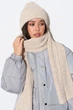 Жіночий шарф з м'якої напіввовняної пряжі TrikoBakh One size Молочний (tb25959) - зображення 3