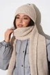 Жіночий шарф з м'якої напіввовняної пряжі TrikoBakh One size Молочний (tb25959) - зображення 4