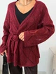 Вязаный женский кардиган Мечта ART KNIT бордо, oversize 046615 - изображение 3