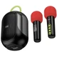Колонка Bluetooth Hoco DS68 BT6.0 10W (2×5W) с RGB-подсветкой, TF и 2 беспроводными микрофонами для караоке Черный - изображение 7
