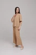Женский летний костюм рубашка с коротким рукавом и брюки кюлоты Modna KAZKA MKTL3802/5261 - 46, Бежевий - изображение 3