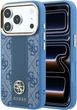 Etui na smartfon Guess 4G with Stripe Round and Classic Logos MagSafe do Apple iPhone 18 Pro / Apple iPhone 17 Pro Niebieskie (3666339652586) - obraz 1