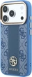 Etui na smartfon Guess 4G with Stripe Round and Classic Logos MagSafe do Apple iPhone 18 Pro / Apple iPhone 17 Pro Niebieskie (3666339652586) - obraz 2
