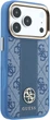 Etui na smartfon Guess 4G with Stripe Round and Classic Logos MagSafe do Apple iPhone 18 Pro / Apple iPhone 17 Pro Niebieskie (3666339652586) - obraz 4