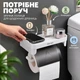 Настенный держатель для туалетной бумаги с полкой и защитной крышкой, без сверления, белый, 18 × 11,2 × 18 см - изображение 4