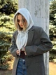 Капор на кнопках з додаванням вовни Zefur One size сірий - изображение 6