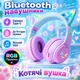 Наушники детские беспроводные Cat Ear BT618 кошачьи ушки с RGB подсветкой цвет фиолетовый - изображение 1