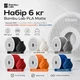 Набір PLA-пластику 6кг Філаменту Bambu Lab Matte Charcoal 11101, Ivory White 11100, Ash Gray 11102, Scarlet Red 11200, Mandarin Orange 11300, Marine Blue 11600 для 3D-принтера - по 1кг 1.75mm з котушками та з RFID чіпом Міткою (NFC) - изображение 1