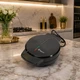 Електрична вафельниця Domotec 1000 Вт для тонких вафель і трубочок, двостороння форма 20 см, антипригарне покриття, чорна (OI77-SM) - зображення 2