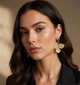 Жіночі сережки підвіски Квіти Fashion jewelry Молочні - зображення 5