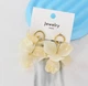 Жіночі сережки підвіски Квіти Fashion jewelry Молочні - зображення 9