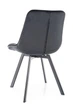 Стул MONTI VELVET вращающийся 180° металл черный 51х60х88 см велюр черный - изображение 4