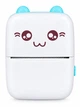 Портативный мини термопринтер Mini Printer Bluetooth для телефона, черно-белая печать, бело-голубой - изображение 1