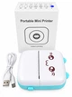 Портативный мини термопринтер Mini Printer Bluetooth для телефона, черно-белая печать, бело-голубой - изображение 7